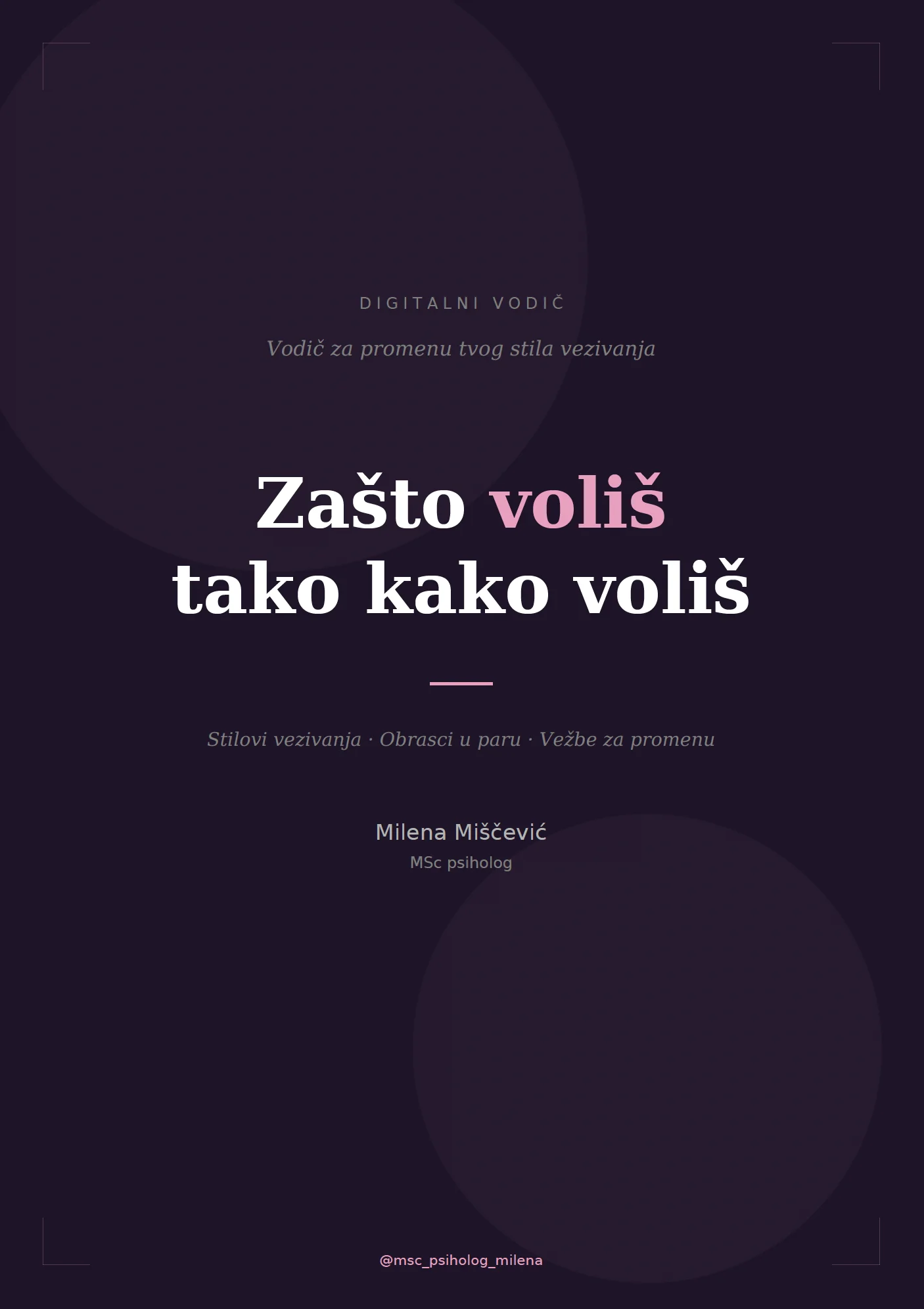 Vodič: Zašto voliš tako kako voliš — naslovna
